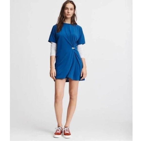 RAG & BONE Mitchell Hook Dress in Pacific Blue - Picture 1 of 16